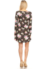 Load image into Gallery viewer, We-American Women Pastel Floral Long Sleeve Jersey Dress