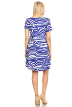 Load image into Gallery viewer, We-American Women&#39;s Short Sleeve Jersey Dress Royal Mint