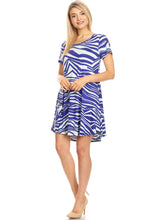 Load image into Gallery viewer, We-American Women&#39;s Short Sleeve Jersey Dress Royal Mint