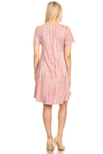 Load image into Gallery viewer, We-American Women&#39;s Short Sleeve Rose Waterfall Jersey Dress