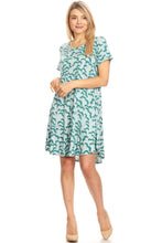 Load image into Gallery viewer, We-American Women&#39;s Short Sleeve Jersey Dress Cloud Bayou