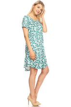 Load image into Gallery viewer, We-American Women&#39;s Short Sleeve Jersey Dress Cloud Bayou