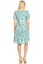 Load image into Gallery viewer, We-American Women&#39;s Short Sleeve Jersey Dress Cloud Bayou