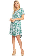 Load image into Gallery viewer, We-American Women&#39;s Short Sleeve Jersey Dress Cloud Bayou