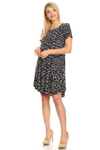 Load image into Gallery viewer, We-American Women&#39;s Short Sleeve Jersey Dress Black Blue Rock