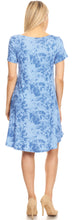 Load image into Gallery viewer, We-American Women Blue Short Sleeve Jersey Dress